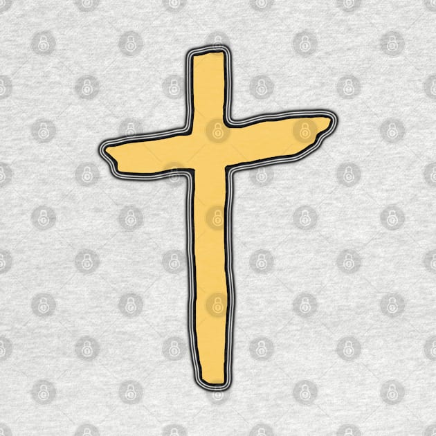 Yellow Cross by LadyMayDesigns